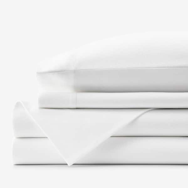 The Company Store Legends Hotel 3-Piece White Velvet Flannel Twin Sheet Set