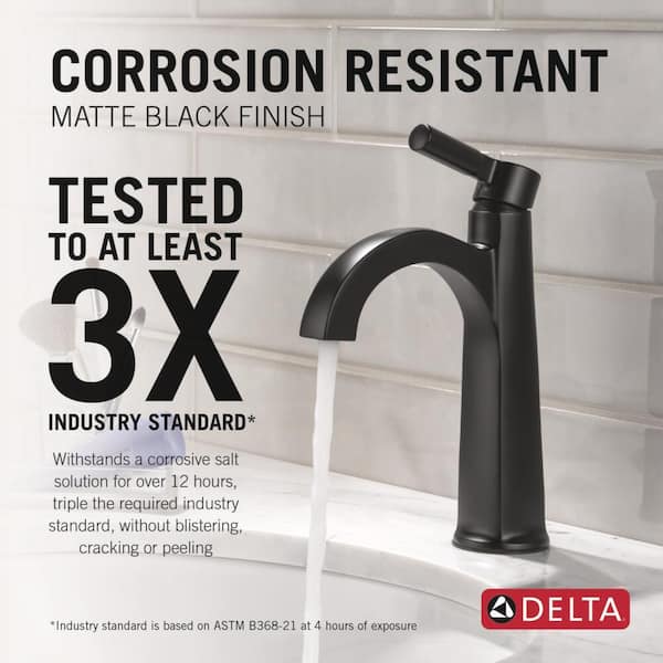 Delta Lorna Single Handle Single Hole Bathroom Faucet with Drain
