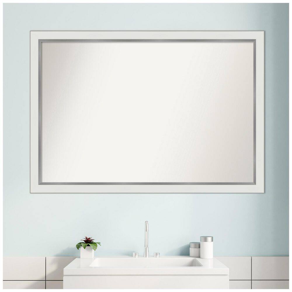 Eva Silver and Gold Rectangular Bathroom Vanity Mirror