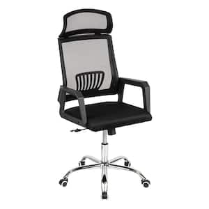 Mesh Swivel Ergonomic Office Chair Wheels, Height Adjustable, Desk Chair in Black, 23 in. L x 20 in. W x 44-48 in. H