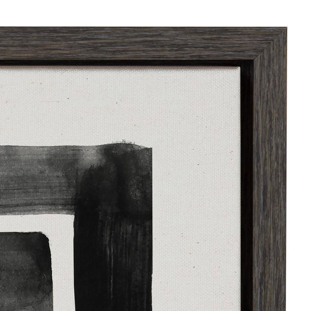 Gray and Black Abstract Geometric Canvas Wall Art, 23x33