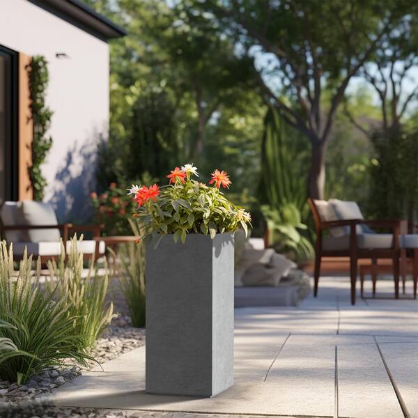 Sapcrete Modern 24in. High Large Tall Tapered Square Stone