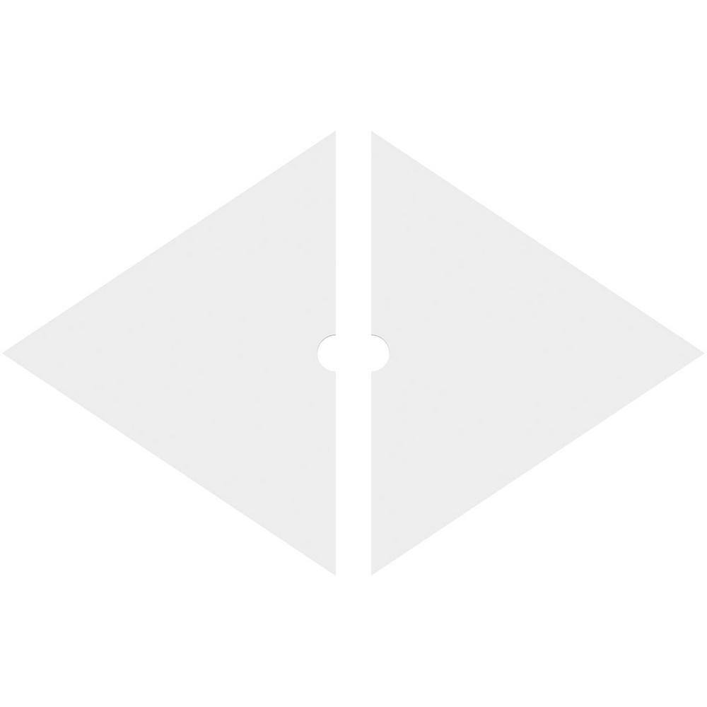 18"W x 12"H x 1"ID x 6 1/4"C x 1"P Diamond Architectural Grade PVC Contemporary Ceiling Medallion, Two Piece