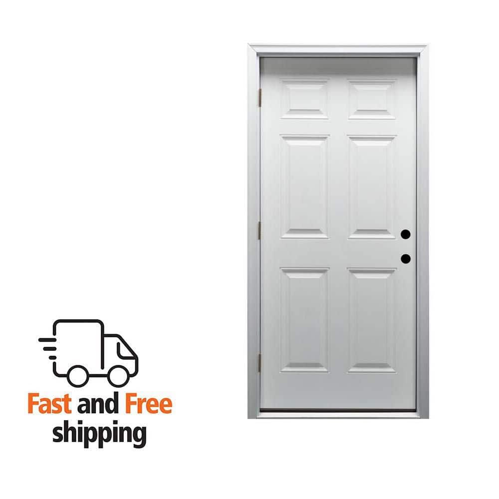 MMI DOOR 32 in. x 80 in. Right-Hand/Outswing 6-Panel Classic