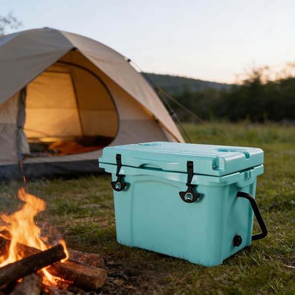 25 qt.Turquoise Food & Beverage Plastic Portable Cooler with