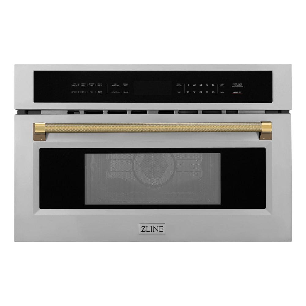 Autograph Edition 30 in. 1.6 cu ft. Built-In Microwave Oven in Stainless Steel & Polished Gold Helix Handle price history on PriceWatchPro