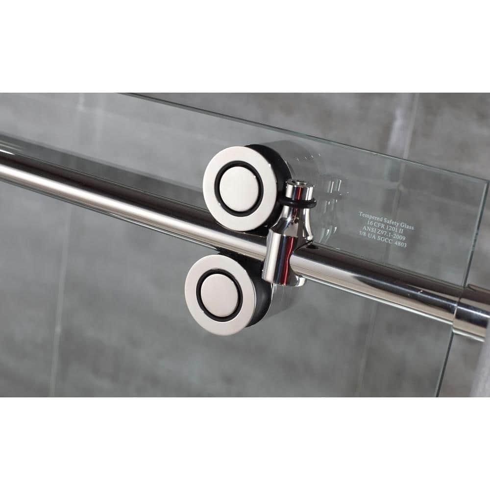 Langham 60'' Clear Glass Stainless Steel Sliding Tub Door