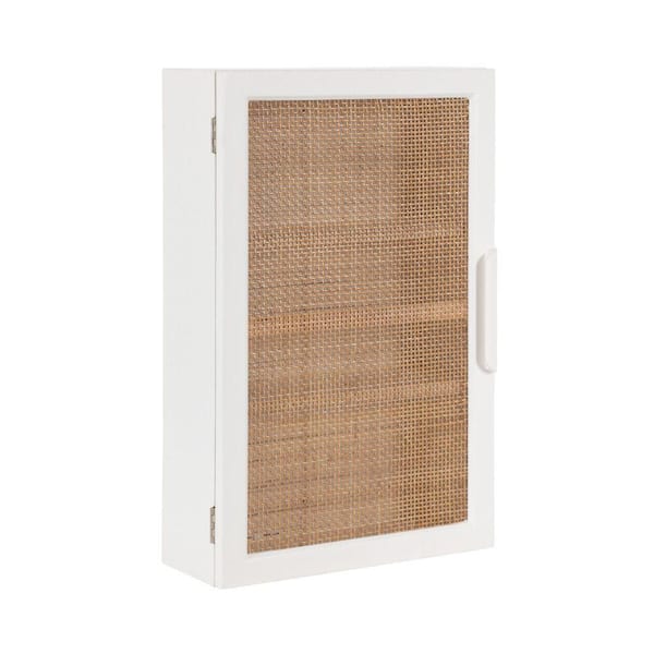 Kate and Laurel Ori 15 in. W x 7 in. D White Wood Decorative Wall Shelf