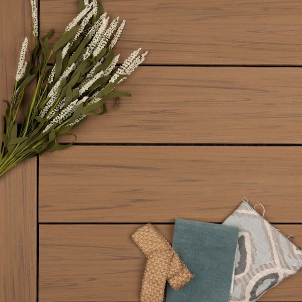 Deckorators Summit 1/2 in. x 12 in. x 12 ft. Terra Brown Composite