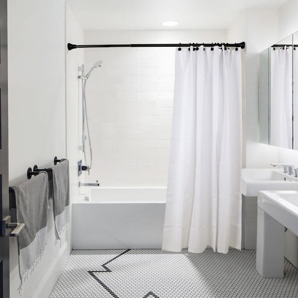 Plastic Curtain O Rings Hook Glide Easily on Bathroom Shower Rod Qulable Shower Curtain Rings-12 Pack 