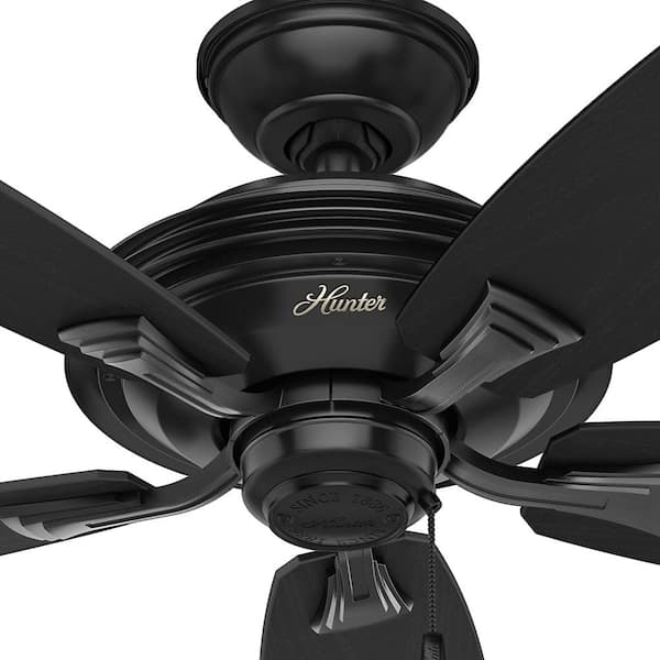 Outdoor Matte Black Ceiling Fan 53348, Hunter Waterproof Outdoor Ceiling Fans