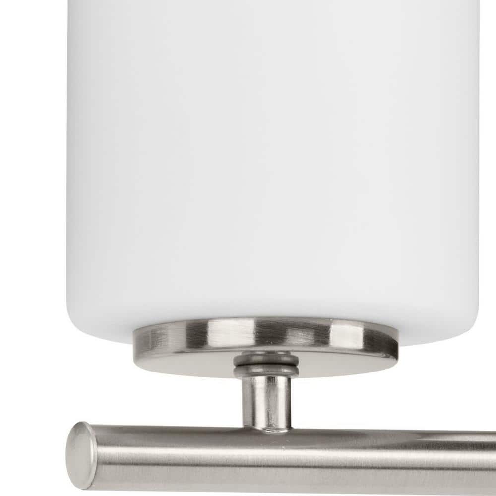 Brushed Nickel 3-Light Dimmable Bath Vanity Fixture