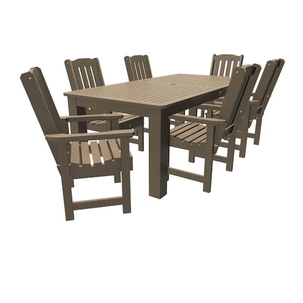 Highwood Springville 7-Pieces 42 in. to 84 in. Dining Set