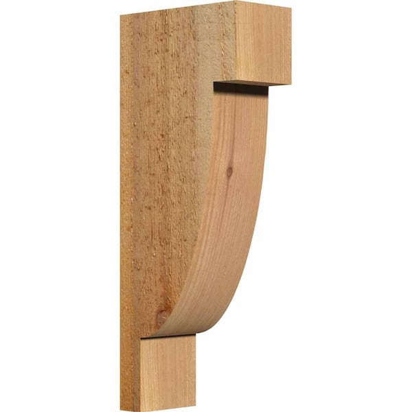 Ekena Millwork 4 in. x 8 in. x 20 in. Western Red Cedar Alpine Rough Sawn Corbel
