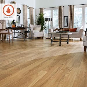 Outlast+ 7.48 in. W Marigold Oak Waterproof Laminate Wood Flooring (19.63 sq. ft./case)