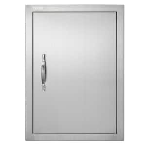 Single Outdoor Kitchen Door 16 in. W x 22 in. H BBQ Access Door Stainless Steel Flush Mount Door Wall Vertical Door