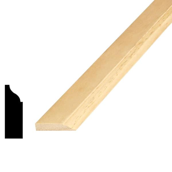 7/16 in. D x 1-3/8 in. W x 84 in. L Pine Wood Colonial Stop Pack (6-Pack)