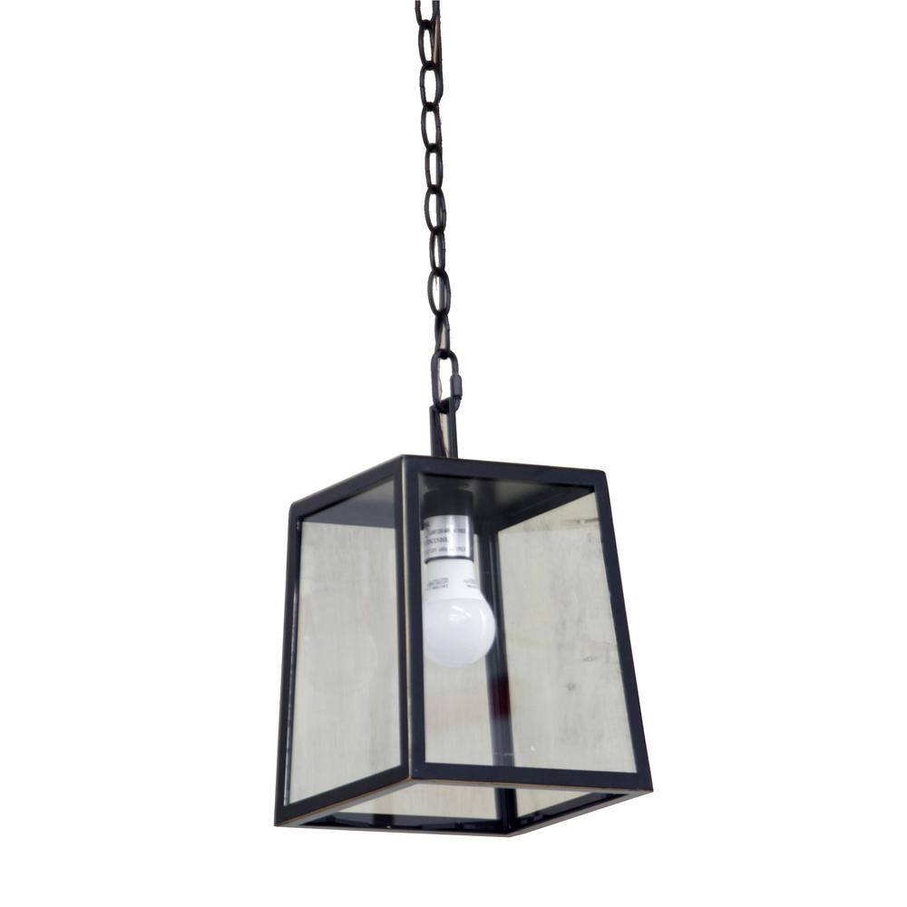 Trey 1-Light Imperial Black Outdoor Pendant Light