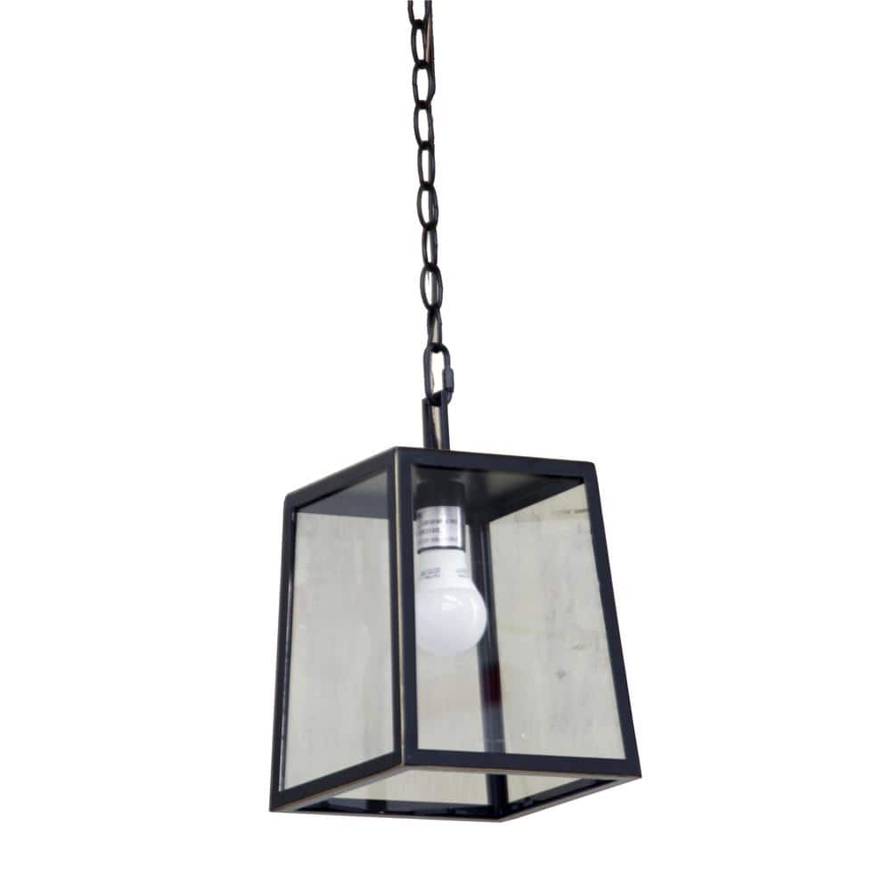 Trey 1-Light Imperial Black Outdoor Pendant Light
