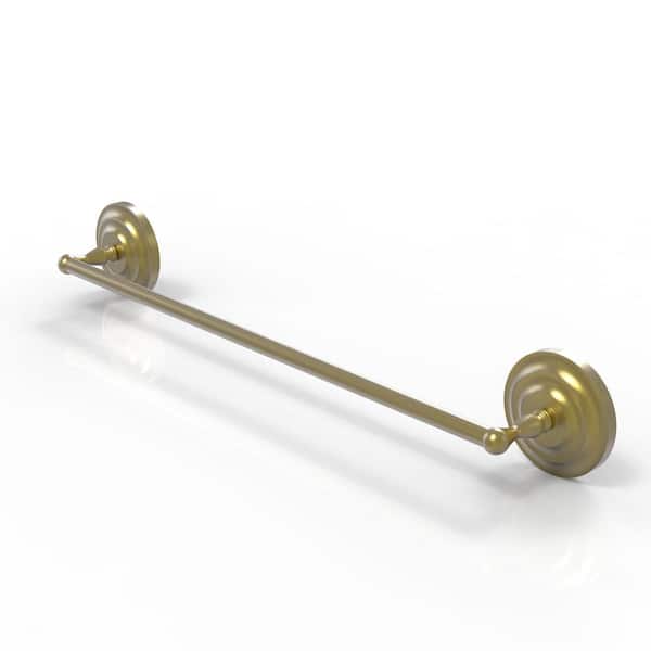 Allied Brass Que New Collection 24 in. Wall Mounted Towel Bar in Satin Brass