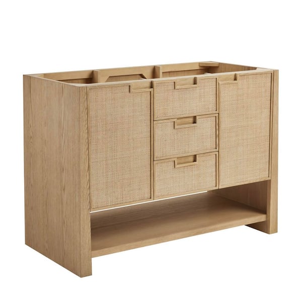 Solene 47.75 in. W x 23.38 in. D x 34.75 in. H Single Bath Vanity Cabinet Without Top in Seaside Oak