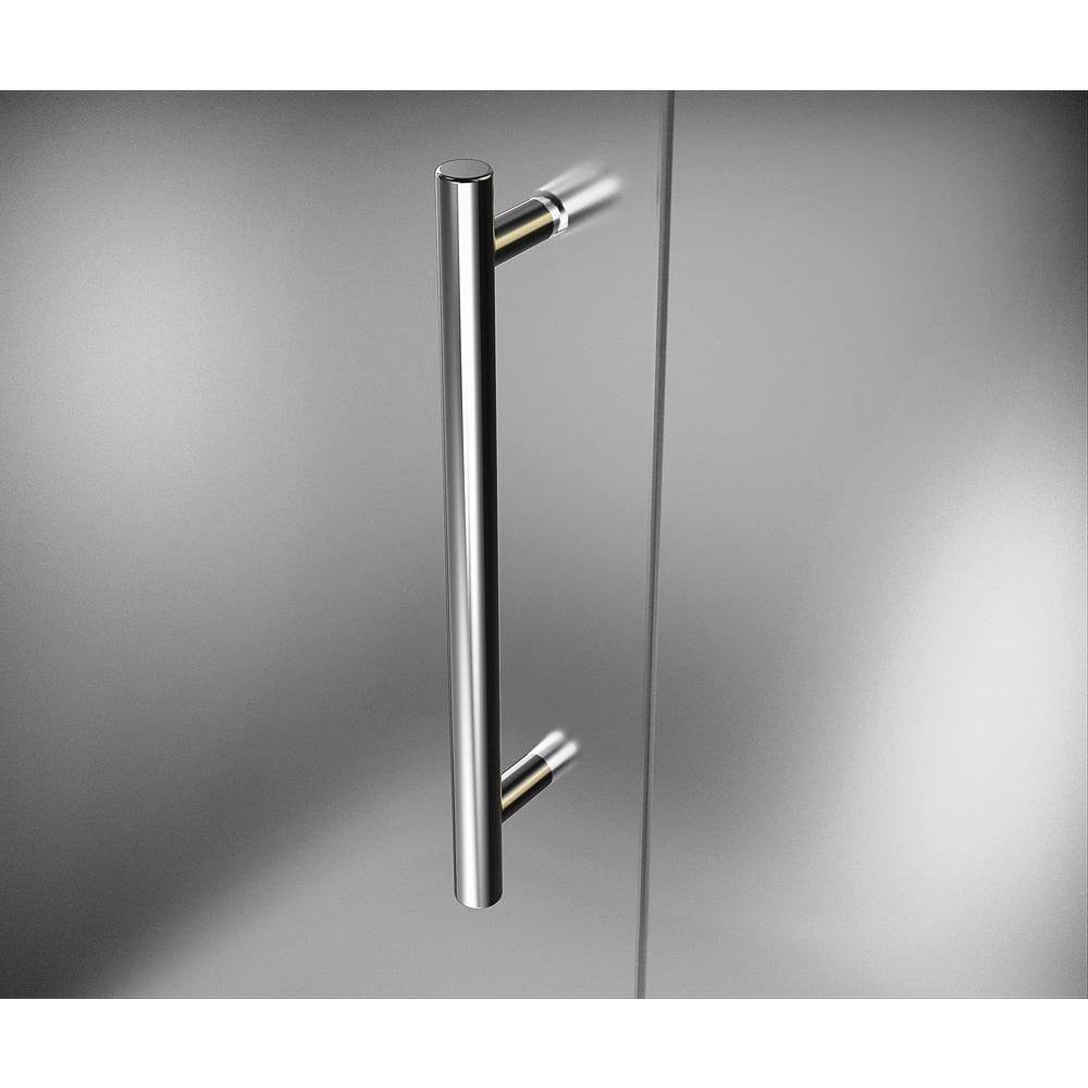 Nautis 60'' x 72'' Frosted Frameless Hinged Shower Door