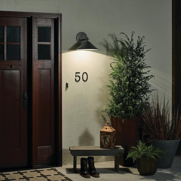 Ripley 10 in. 1-Light Olde Bronze Outdoor Hardwired Barn Sconce with No Bulbs Included (1-Pack)