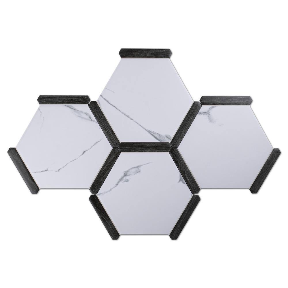 Graphite Gray Hexagon Matte Porcelain Wall & Floor Tile