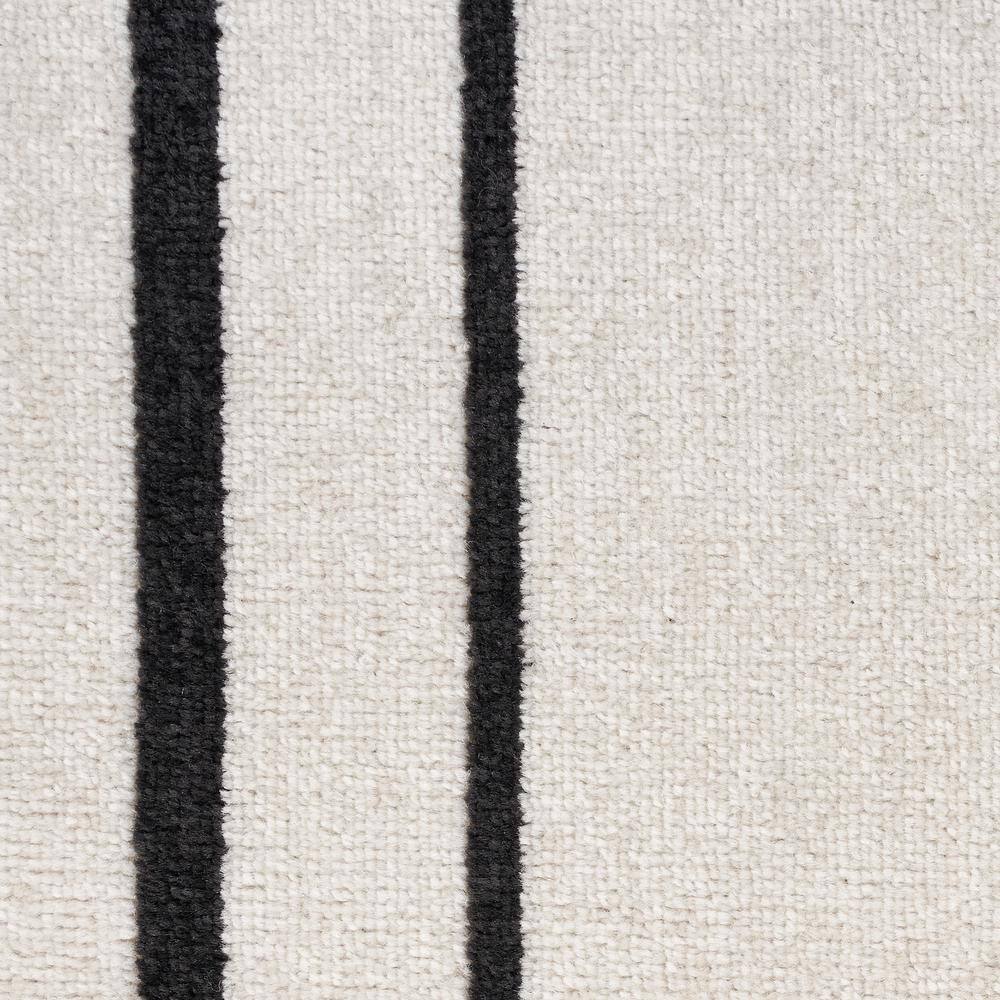 Nourison Essentials Double Bordered Ivory & Black Outdoor Rug