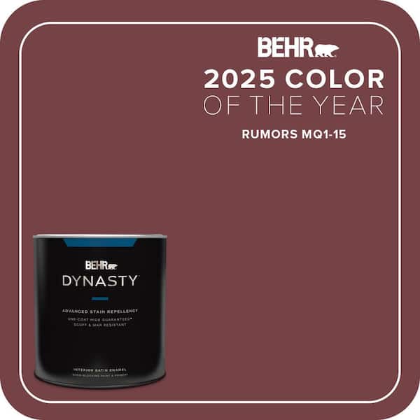 BEHR DYNASTY 1 qt. #MQ1-15 Rumors One-Coat Hide Satin Enamel Interior Stain-Blocking Paint & Primer