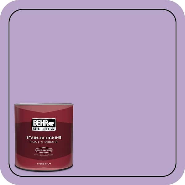 BEHR ULTRA 1 qt. #650B-4 Violet Fields Extra Durable Flat Interior Paint & Primer