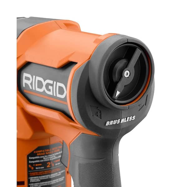 RIDGID 18V Brushless Cordless 18-Gauge 2-1/8 in. Brad Nailer (Tool 