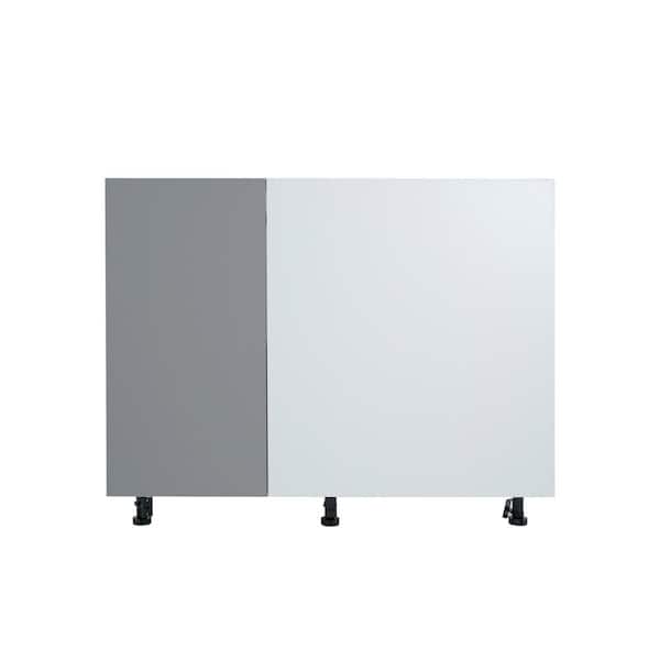Cambridge Radiance 42 in. W x 24 in. D x 34.50 in. H Ready to Assemble Slab Corner Blind Kitchen Cabinet in Matte Grey