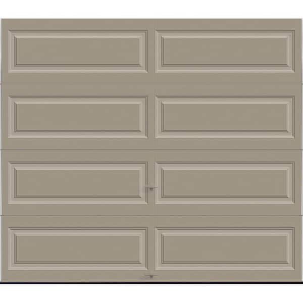 Classic Steel Long Panel 9ft x 7ft Insulated 6.5 R-Value Sandtone Garage Door without windows