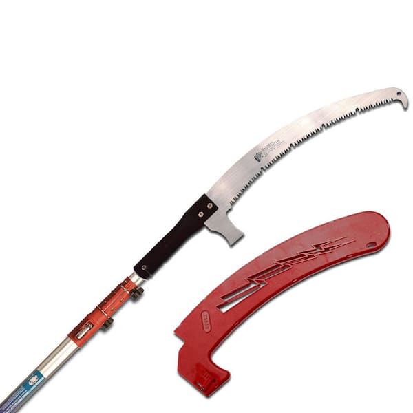 BARNEL USA 17 in. Curved Fine-Tooth Blade with 7-1/2 ft. to 19 ft. Telescoping Pole Saw