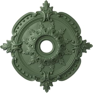 1-5/8" x 28-3/8" x 28-3/8" Polyurethane Benson Classic Ceiling, Hand-Painted Athenian Green