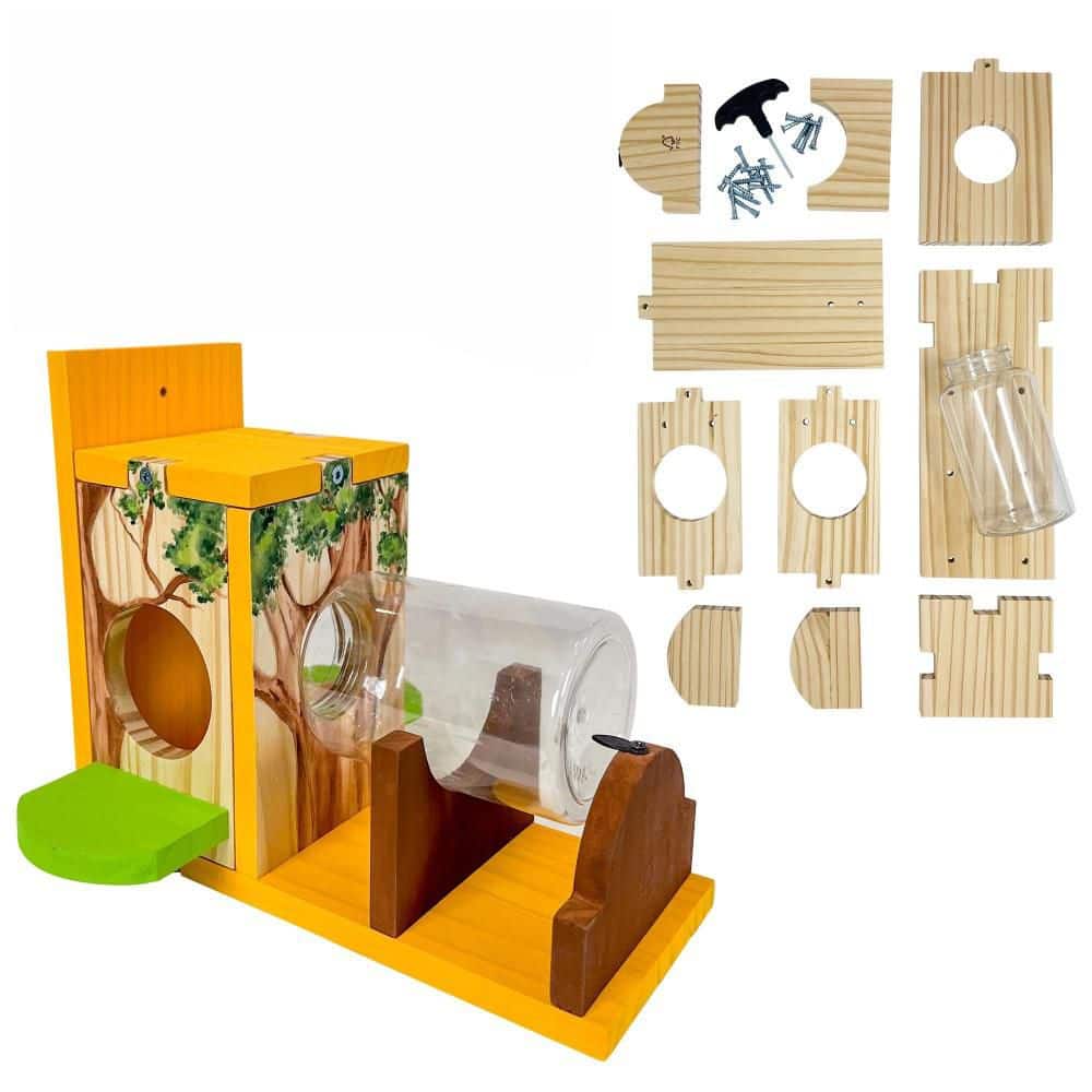 Wood Squirrel Feeder Kit with Easy Mounting, Kid-Safe for Outdoor Squirrel Watching and Feeding (1-Pack) price history on PriceWatchPro