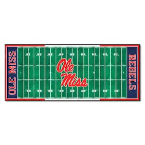University of Mississippi 3 ft. x 6 ft. Football Field Rug Runner Rug