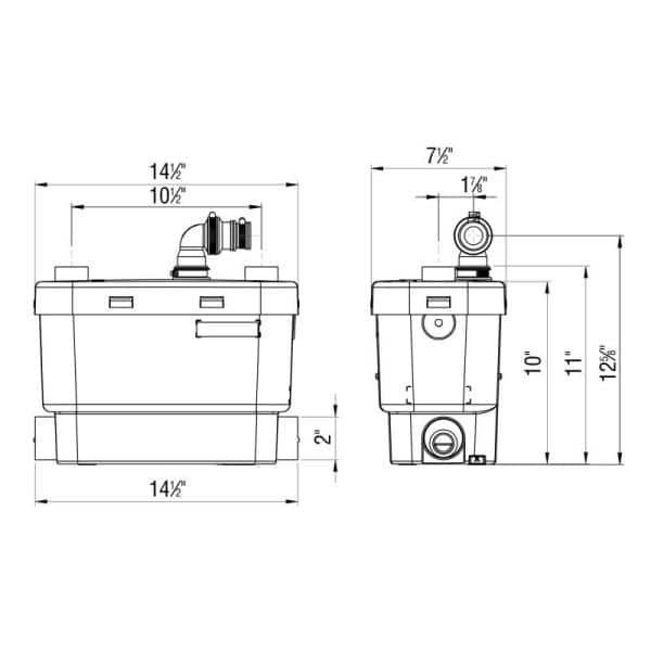 Sanivite Heavy Duty White Gray Water Drain Pump