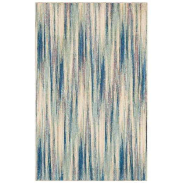 Mohawk Home Kearney Denim 9 ft. x 12 ft. Striped Area Rug