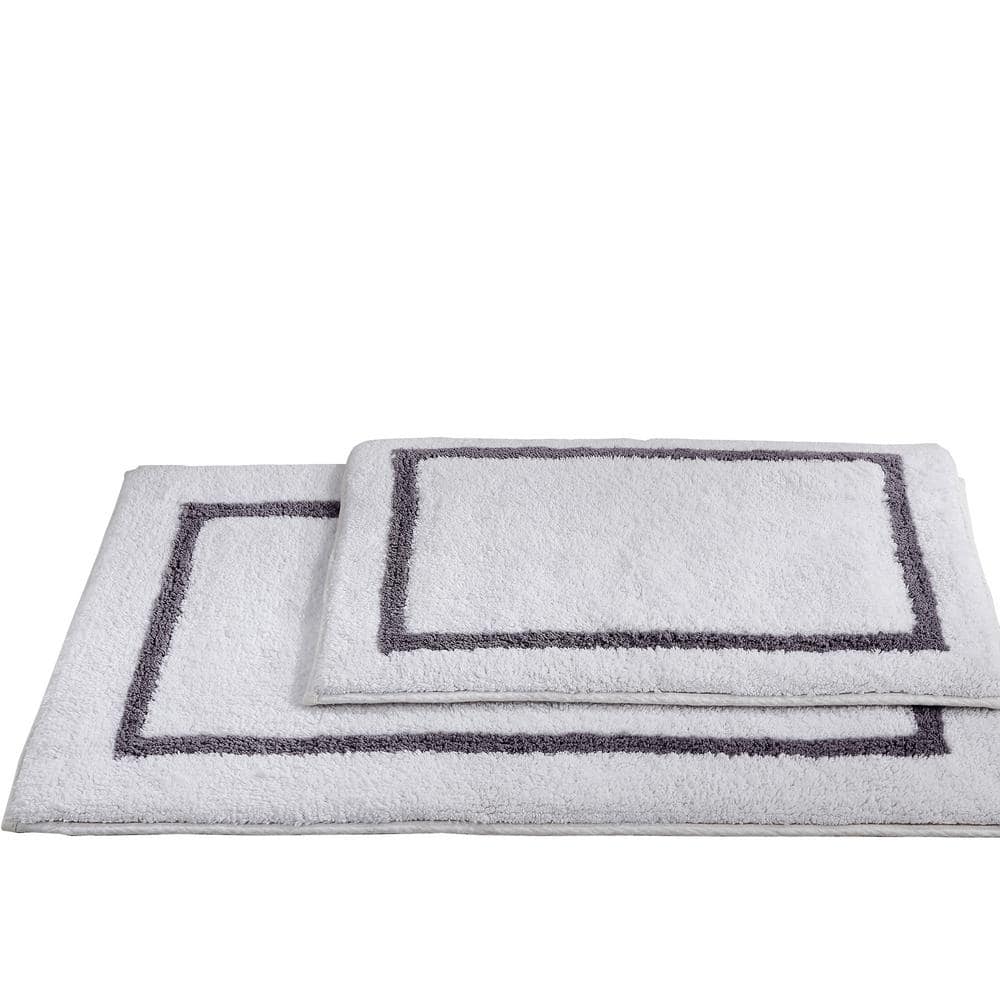 Sweet Home Collection - Memory Foam Non Slip Non Skid Back Plush Bath Mat  Rug, Gray, 20 x 32