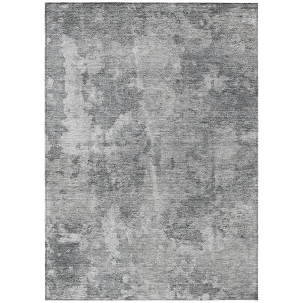Chantille ACN573 Gray 8 ft. x 10 ft. Machine Washable Indoor/Outdoor Geometric Area Rug