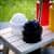 Mini Picnic Table Condiment Set with Umbrella, Pinewood and Plastic