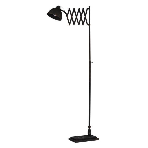 A&B Home Quillon 67.3 in. Extending Antique Black Floor Lamp