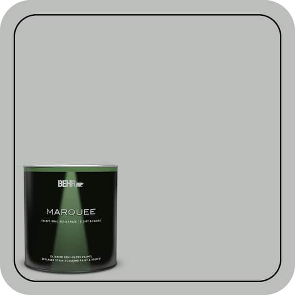 BEHR MARQUEE 1 qt. Home Decorators Collection #HDC-NT-23G Alaskan Gray Semi-Gloss Enamel Exterior Paint & Primer