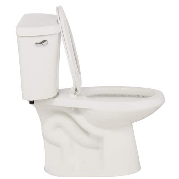 Glacier Bay Power Flush 1-piece 1.28 GPF Single-Flush Elongated Toilet in  White, Seat Included N2451E - The Home Depot