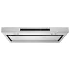36 in. Low Profile Under Cabinet Ventilation Range Hood with Light in Stainless Steel