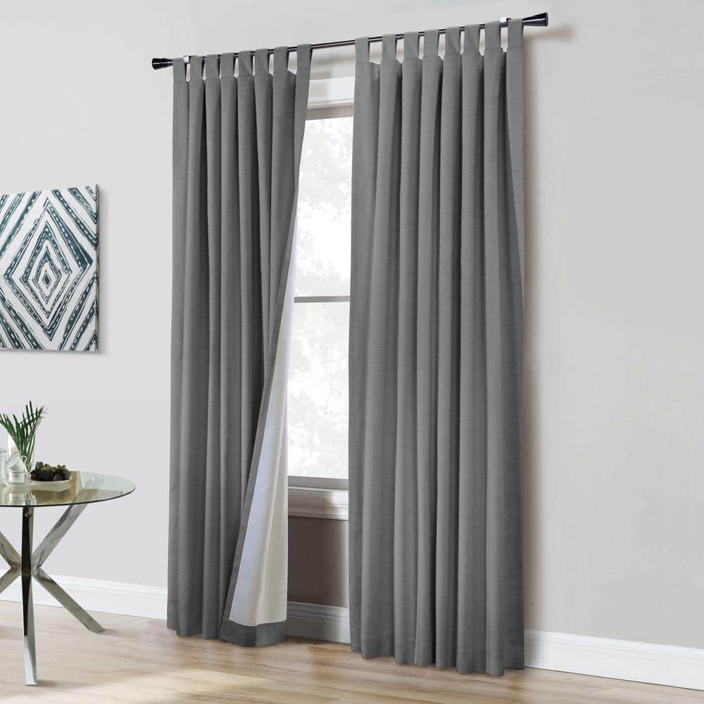 Ventura Dark Grey Tab 52 in. W x 63 in. L Top Total Blackout Curtain Panel Pair, Each Panel price history on PriceWatchPro