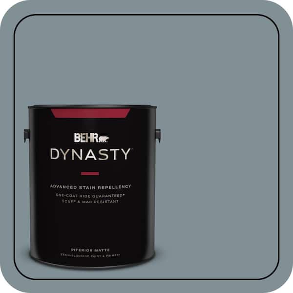 BEHR DYNASTY 1 gal. #740F-4 Dark Storm Cloud One-Coat Hide Matte Interior Stain-Blocking Paint & Primer