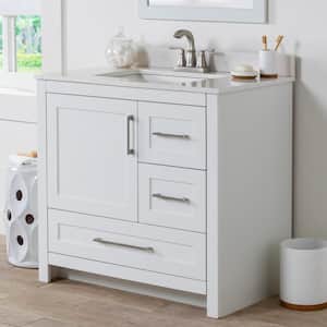 Craye 36 in. W x 22 in. D x 34 in. H Bath Vanity Cabinet without Top in White
